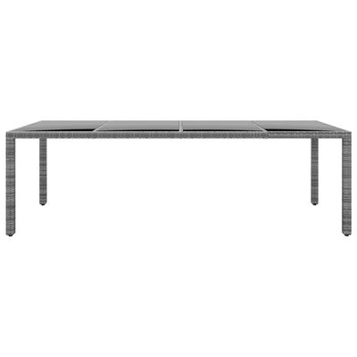 vidaXL Vrtni stol 250x100x75 cm od kaljenog stakla i poliratana sivi