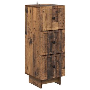 vidaXL Ormar s ladicama Staro drvo 33 x 34,5 x 90 cm Konstruirano drvo