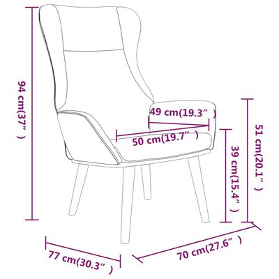 vidaXL Stolica za opuštanje od tkanine tamnozelena