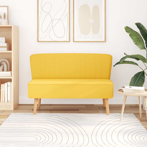 vidaXL Sofa 117x55,5x77 cm Tkanina Žuta