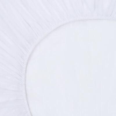 vidaXL Plahte s gumicom vodootporne 2 kom pamučne 140 x 200 cm bijele
