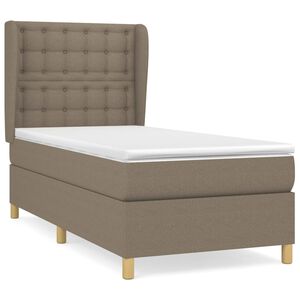 vidaXL Krevet s oprugama i madracem smeđesivi 80x200 cm od tkanine