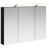 vidaXL Kupaonski ormar s ogledalom Zidne Crni hrast 100 x 14,5 x 70 cm