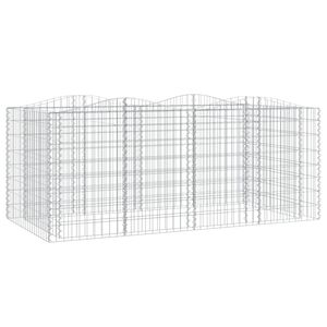 vidaXL Lučna gabionska povi&scaron;ena gredica 200x100x100 pocinčano željezo