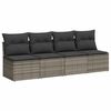 vidaXL 10-dijelni set vrtnih sofa od poliratana s jastucima sivi