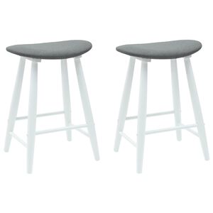 vidaXL Trpezarijske stolice 2 pcs Bijelo 46 x 37 x 63 cm