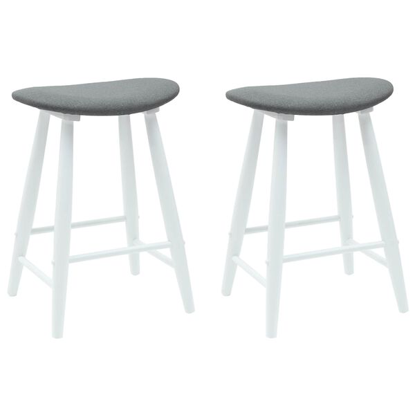 vidaXL Trpezarijske stolice 2 pcs Bijelo 46 x 37 x 63 cm