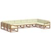 vidaXL Set vanjskih sofa s jastukom 10 pcs Prirodna i krem