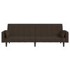 vidaXL Dvosjed na razvlačenje s dva jastuka tamnosmeđi od tkanine