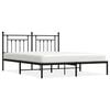 vidaXL Metalni okvir za krevet s uzglavljem crni 160x200 cm