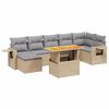 vidaXL 8-dijelni set vrtnih sofa od poliratana s jastucima bež