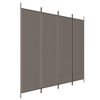 vidaXL Sobna pregrada s 4 panela antracit 200 x 200 cm od tkanine