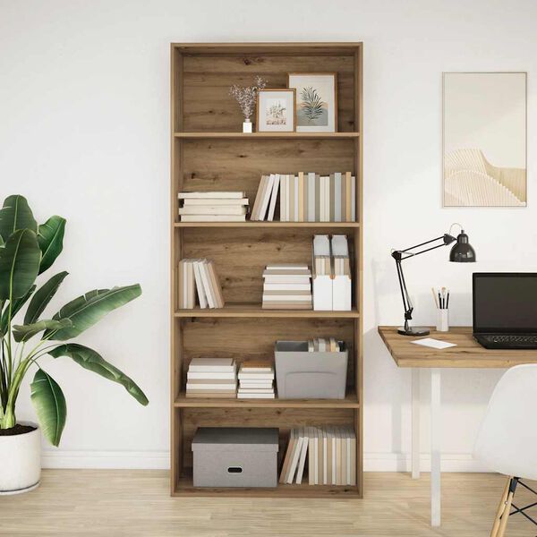 vidaXL Ormarić za knjige boja hrasta 80x30x189 cm konstruirano drvo