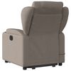 vidaXL Masažni naslonjač na podizanje od tkanine smeđesivi
