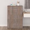 vidaXL Ladičar od iverice 71 x 35 x 108 cm boja sivog hrasta sonome