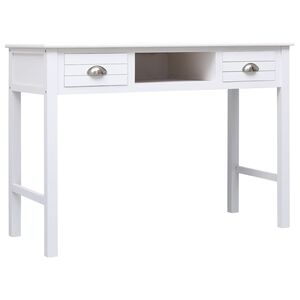 vidaXL Radni stol bijeli 108 x 45 x 76 cm od masivnog drva paulovnije