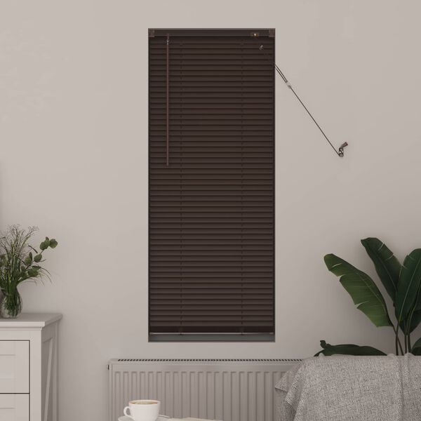 vidaXL Venecijanska roleta Tamno smeđa s uzorkom 150 x 50 cm PVC