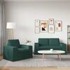 vidaXL Sofa 120cm 2 pcs Tamnozelena Metal