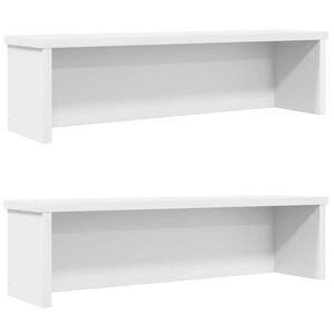 vidaXL Kuhinjski stalci koji se mogu složiti 2 kom bijeli 50x15x16 cm