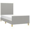 vidaXL Okvir kreveta bez madraca svjetlosivi 100x200 cm od tkanine