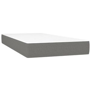 vidaXL Madrac s džepičastim oprugama srednje tvrdoće tamnosivi 80x200x20cm od tkanine