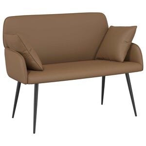 vidaXL Dvosjed s metalnim nogama 2-sjedalo Boja cappuccina