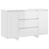 vidaXL Komoda s 3 ladice sjajna bijela 120x41x75 cm konstruirano drvo