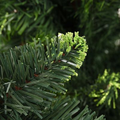 vidaXL Umjetno osvijetljeno božićno drvce s kuglicama zeleno 150 cm