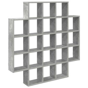 vidaXL Polica na zidu Betonska siva 100 x 13 x 100 cm