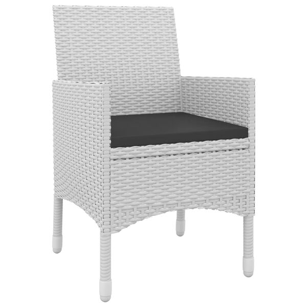 vidaXL 5-dijelni vrtni blagovaonski set s jastucima poliratan i staklo