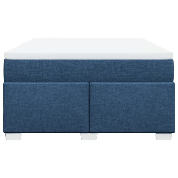 vidaXL Krevet s oprugama i madracem plavi 140x200 cm od tkanine