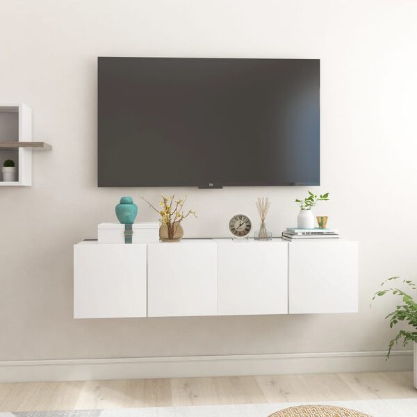 vidaXL Viseći TV ormarići 2 kom bijeli 60 x 30 x 30 cm