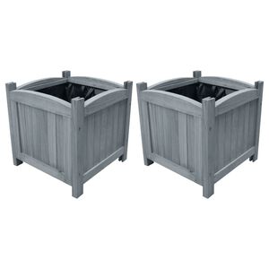 vidaXL Povi&scaron;ene vrtne gredice 2 kom 30 x 30 x 30 cm masivna jelovina