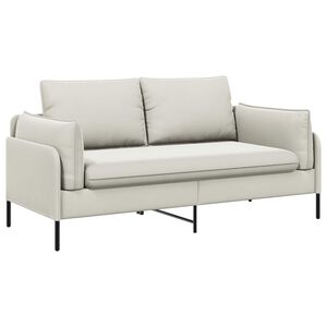 vidaXL Sofa za dvije osobe 2-sjedalo Krem 188 x 81 x 89 cm Bar&scaron;un