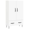 vidaXL Visoka komoda bijela 69,5 x 31 x 115 cm od konstruiranog drva