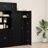 vidaXL Highboard Crni hrast 70 x 42.5 x 185 cm Konstruirano drvo