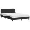 vidaXL Krevet s madracem Dover crni 140x200 cm bar&scaron;unasti