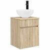 vidaXL Umivaonik s policom za zid Hrast sonoma 39 x 35 x 63 cm