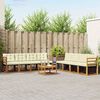 vidaXL Set vanjskih sofa s jastukom 9 pcs Prirodna i krem
