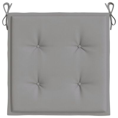 vidaXL Jastuci za vrtne stolice 2 kom sivi 50 x 50 x 3 cm od tkanine