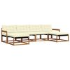 vidaXL Set vanjskih sofa s jastukom 6 pcs Prirodna i krem