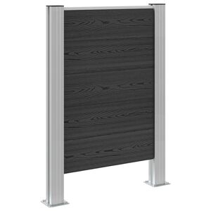 vidaXL Ograda za kante za smeće Siva 85 x 12 x 115 cm Aluminij i WPC