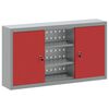 vidaXL Ormar za alate s policom Crvena i siva 100 x 20 x 55 cm