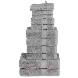 vidaXL 12-dijelni vrhunski set ručnika SOLUND sivi 600 gsm