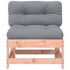 vidaXL Srednja sofa od masivnog drva duglazije s jastucima