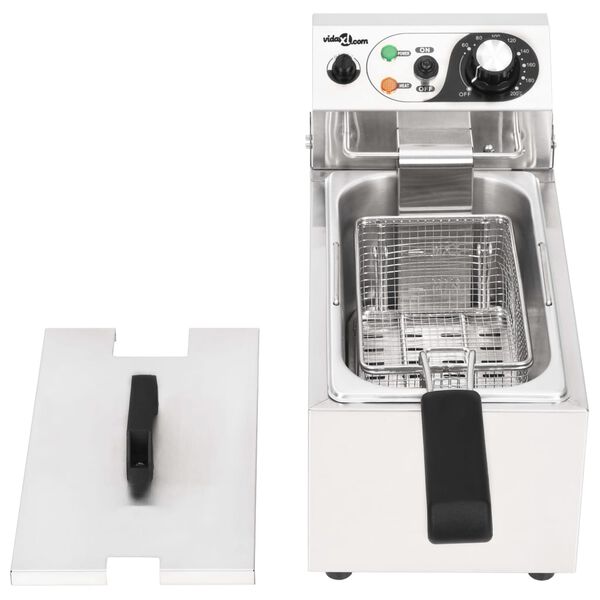 vidaXL Električna friteza od nehrđajućeg čelika 6 L 2000 W