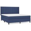 vidaXL Krevet s oprugama i madracem plavi 160x200 cm od tkanine