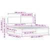 vidaXL Krevetni okvir s tapiciranim uzglavljem Sivo-smeđa 200 x 200 cm