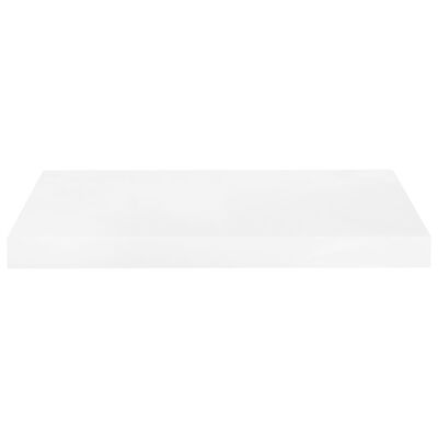 vidaXL Plutajuća zidna polica visoki sjaj bijela 50 x 23 x 3,8 cm MDF