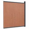 vidaXL Panel za ogradu smeđi 173 x 186 cm WPC